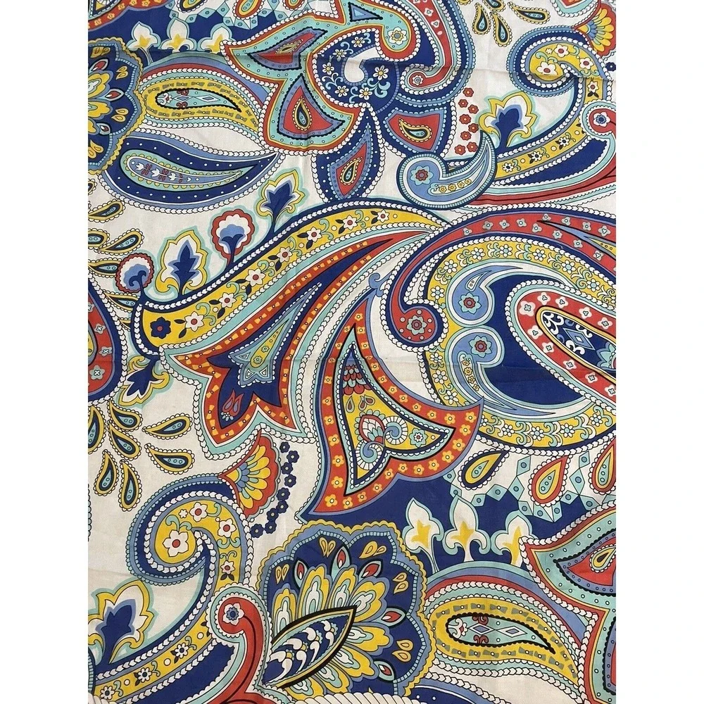 Vera Bradley Paisley Scarf Wrap Sarong‎ Womens Blue  Boho Nautical Summer